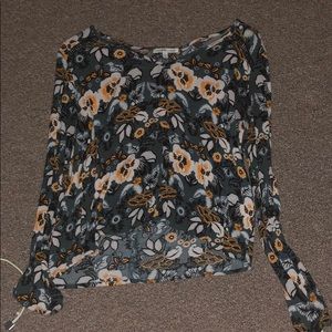 Green floral top